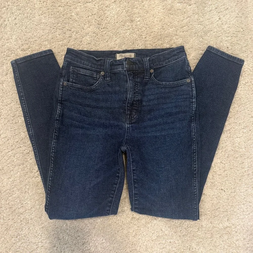 Madewell 10” High Rise Skinny Jeans Dark Wash Size 27 - Picture 3 of 9